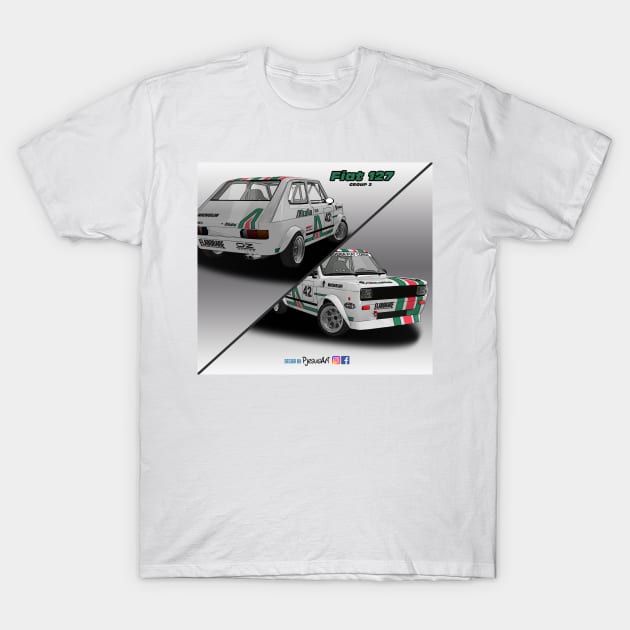 Fiat 127 Group 2 42 T-Shirt by PjesusArt